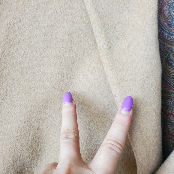 Vintage Lauren Ralph Lauren Wool Coat Neutral Camel Men & Women - Picture 4 of 13